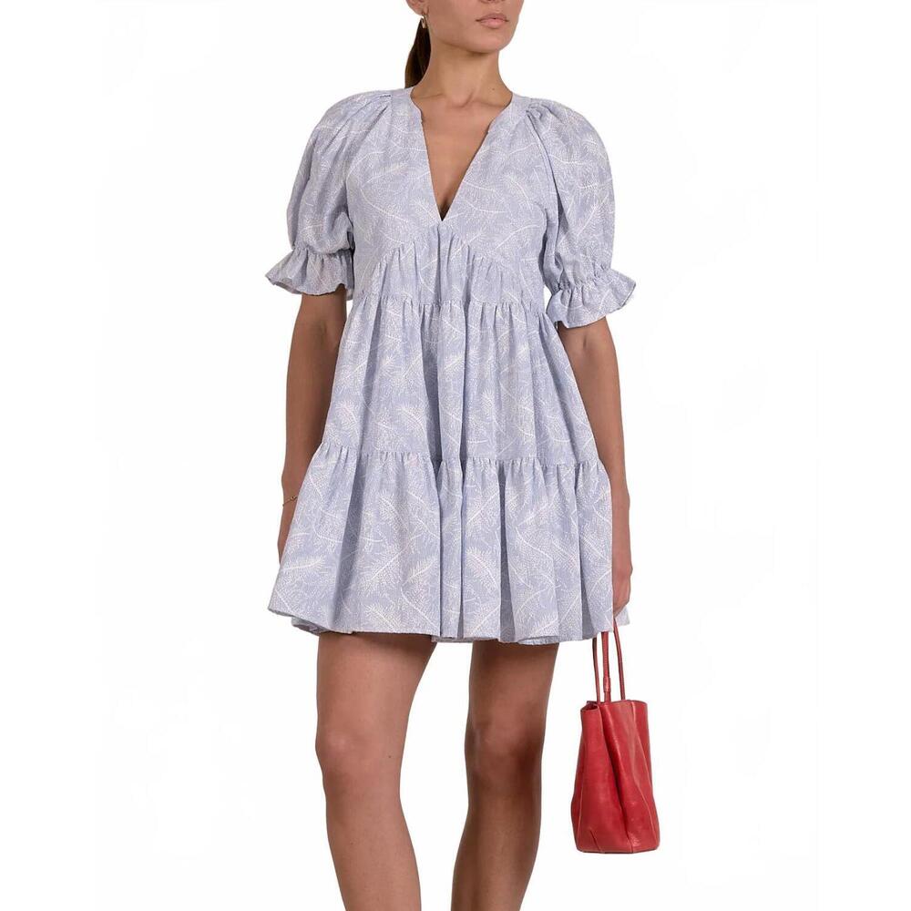 NEW ELAN perfect in style dress in blue/white